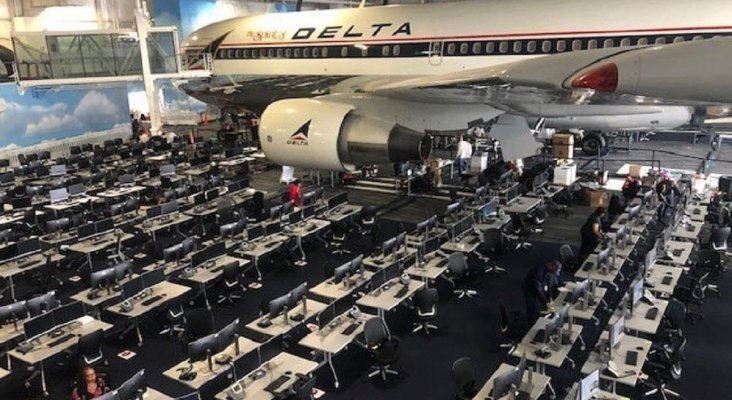 Delta Air Lines reconvierte su museo en un call center gigante|Foto: On The Wings Aviation