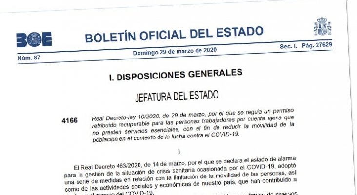 El nuevo Real Decreto-ley 10/2020 no es de aplicación al sector hotelero