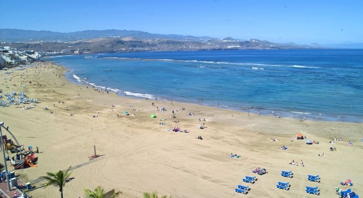 Playa de las Canteras en Las Palmas de Gran Canaria