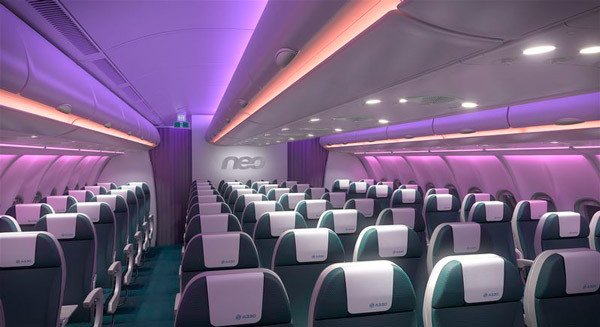 Airbus patenta nuevos asientos de avión para pasajeros con sobrepeso y familias con niños