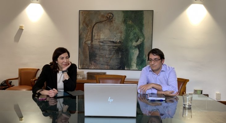 Rosana Morillo y Iago Negueruela, responsable de Turismo en Baleares.