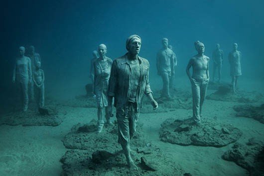 El Museo Atlántico subacuático de la isla de Lanzarote recibe sus primeras esculturas