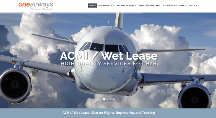 Web de One Airways