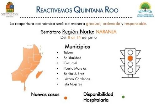 Mapa región Norte Quintana Roo