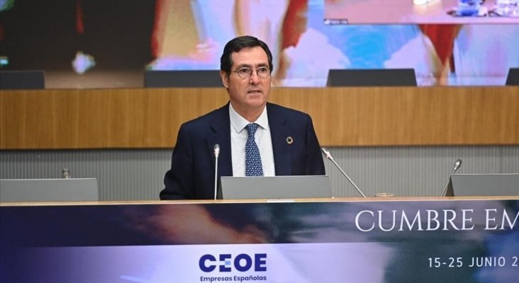 El presidente de CEOE, Antonio Garamendi