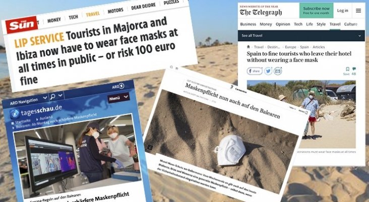 La mascarilla obligatoria de Baleares copa la prensa internacional