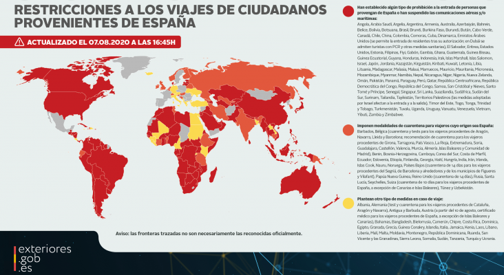 Austria y Dinamarca también recomiendan a sus ciudadanos no viajar a España