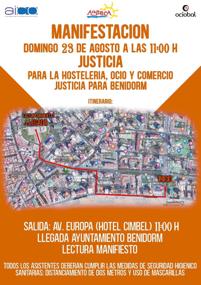 Convocatoria de manifestación en Benidorm