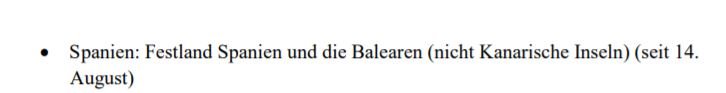 Aviso del RKI sobre España