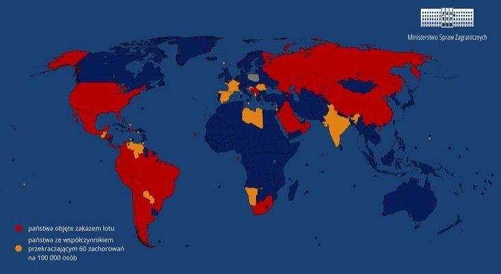 Polonia prohibirá los viajes desde y hacia España en septiembre