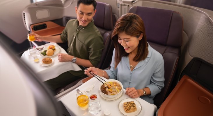 El avión convertido en el restaurante A380 @Changi de Singapore Airlines