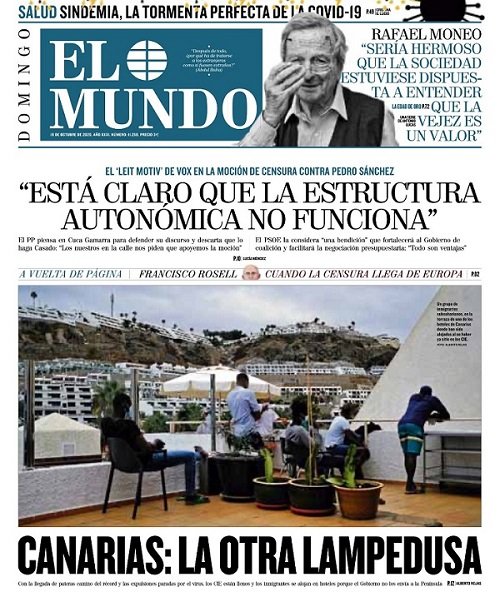 Portada de El Mundo