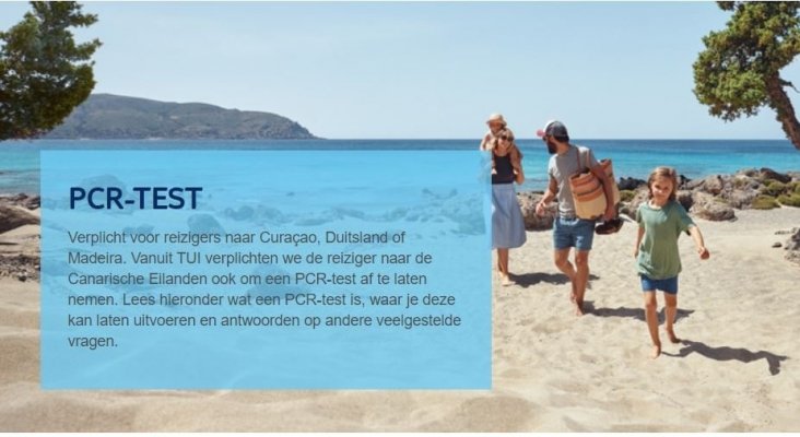 TUI Nederland, primer turoperador que obliga a sus clientes a hacerse un test para viajar a Canarias