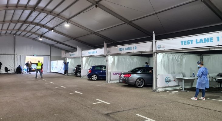 Zona de pruebas en el Aeropuerto de Ámsterdam Schiphol