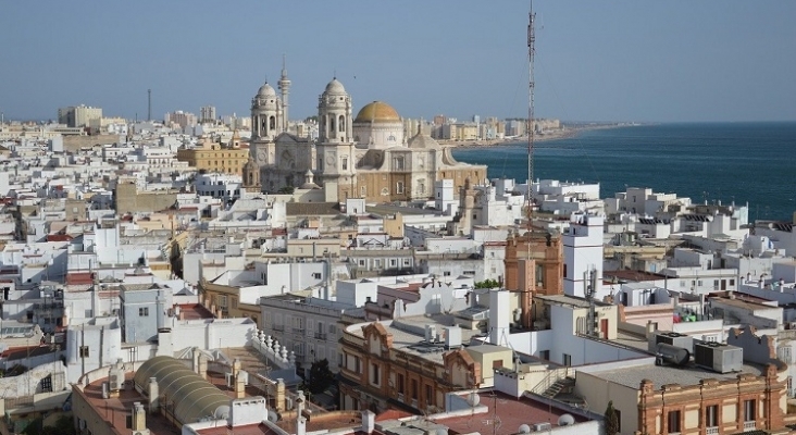 Vista aérea de la ciudad de Cádiz