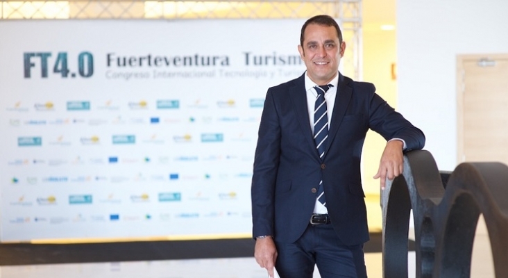 Blas Acosta, presidente del Cabildo de Fuerteventura en una edición anterior del foro Blas Acosta, presidente del Cabildo de Fuerteventura en una edición anterior del foro