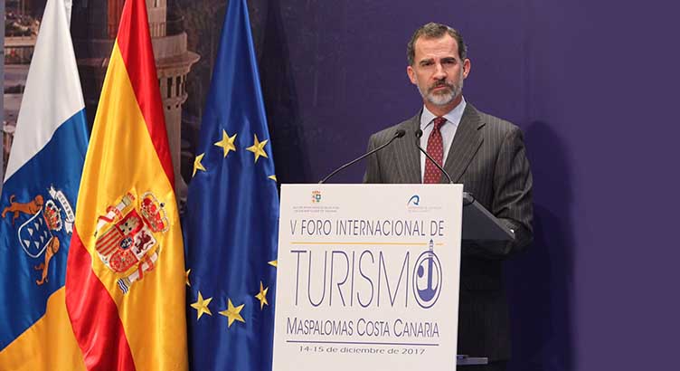 Felipe VI en la jornada inaugural del Foro en su edición de 2017