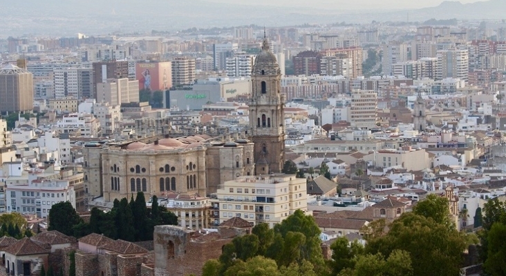 Vista aérea de la ciudad de Málaga