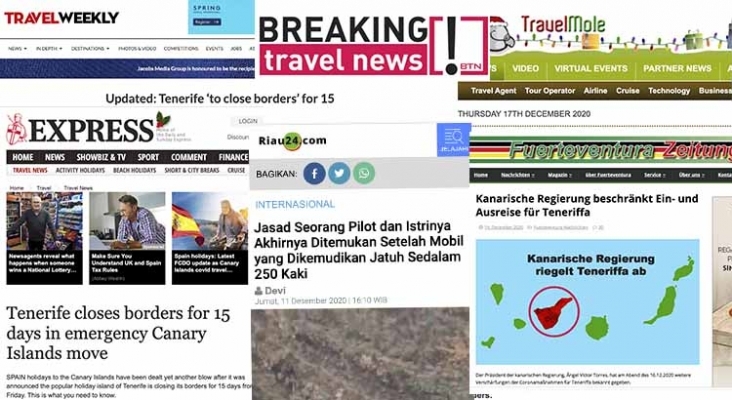 Confusión en la prensa internacional por el “momentáneo” cierre turístico de Tenerife