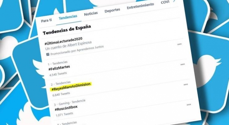Clamor de las agencias de viajes en Twitter en el hashtag #ReyesMarotoDimision