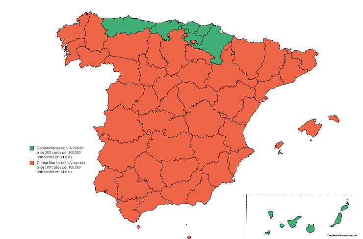 Mapa de España según IA