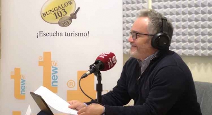 Ignacio Moll en el estudio durante el programa