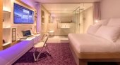 Cabina familiar de Yotel en el aeropuerto de Charles de Gaulle, París.