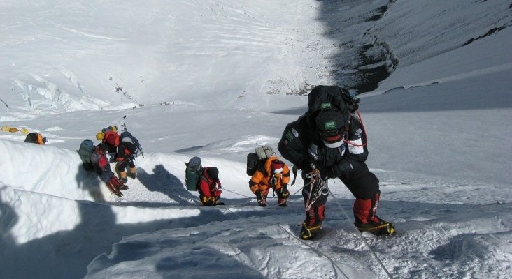 Escaladores en el Monte Everest