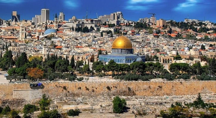 Vista aérea de Jerusalén, en Israel, uno de los países que lidera la vacunación contra el Covid