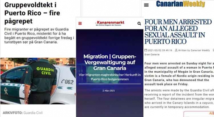 La prensa internacional recoge la presunta violación a una mujer en Puerto Rico (Gran Canaria)