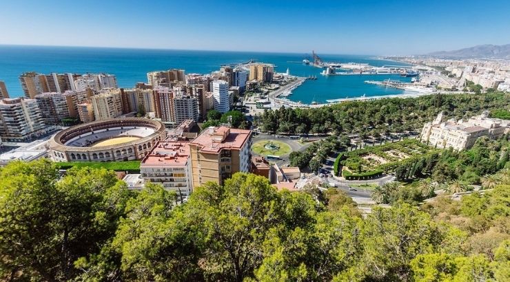 Ciudad de Málaga vista desde arriba