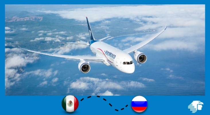 Aeroméxico vuela a Rusia por primera vez en su historia