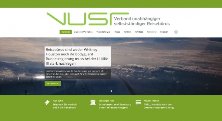 Nace la nueva asociación de agencias de viajes alemana bajo las siglas VUSR. Imagen de la web de VUSR