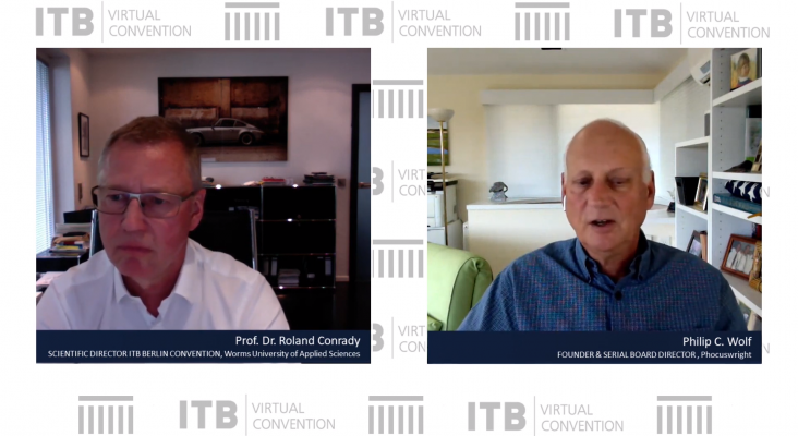 Prof. Dr. Roland Conrady, Scientific Director ITB Berlin Convention, entrevistando a Philip C. Wolf, 17 de febrero 2021 Prof. Dr. Roland Conrady, Scientific Director ITB Berlin Convention, entrevistando a Philip C. Wolf, 17 de febrero 2021