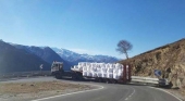 Nieve en sacos ante la falta de precipitaciones en la estación de Baqueira Beret