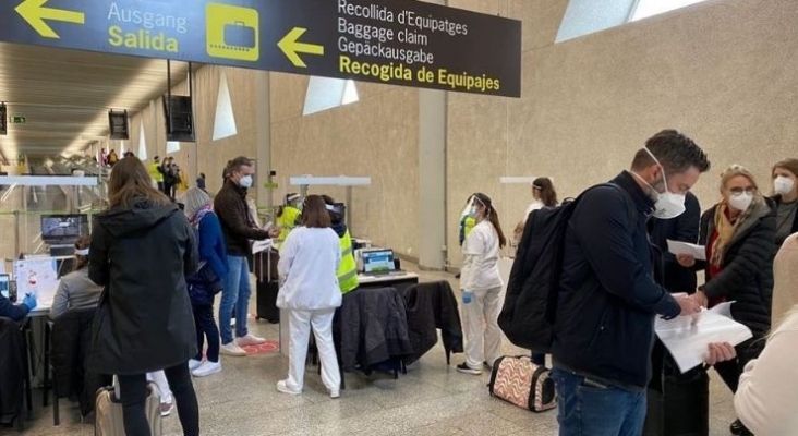 Se triplica la llegada de pasajeros internacionales a Mallorca durante el fin de semana. Foto Delegación del Gobierno