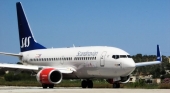 Avión de Scandinavian Airlines, una de las aerolíneas que operan en Canarias