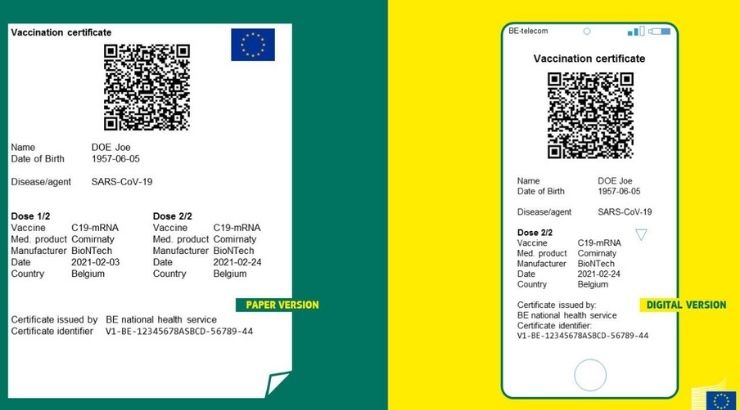 Certificado digital verde ideado por la Unión Europea