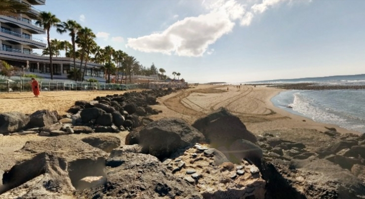 Costas investiga las obras en la Playa de Maspalomas (Gran Canaria) por alterar la servidumbre| Foto de Jesús Conde 