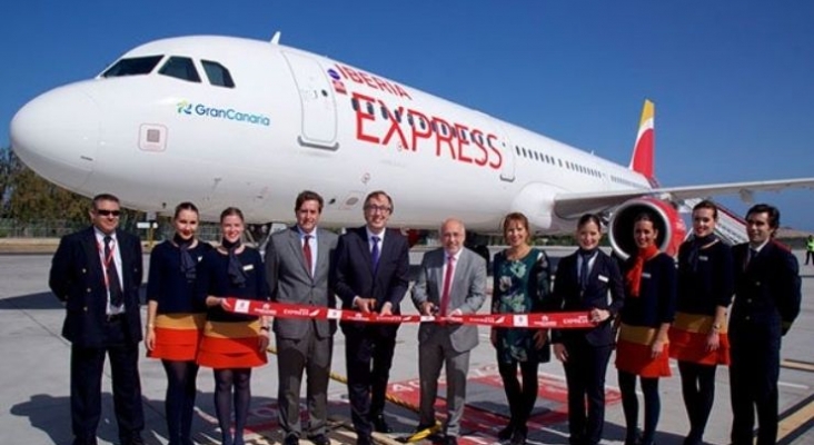 El nombre de Gran Canaria recorrerá 11 países "a bordo" de Iberia Express