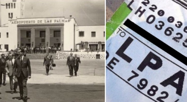 Aeropuerto de Gran Canaria cuando aún se llamaba de Las Palmas y actual código IATA. Topónimos y marcas turísticas