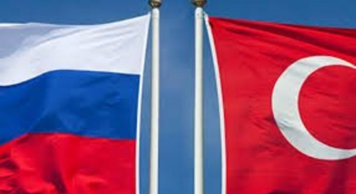 Banderas de Rusia y Turquía