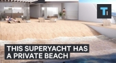 Un yate con una playa privada diseñado para soñar