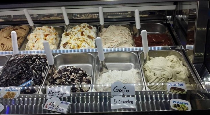 Helado de Gofio en heladeria el Abuelo