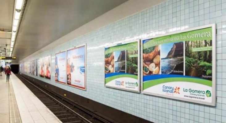 La Gomera se promociona en el metro de Estocolmo