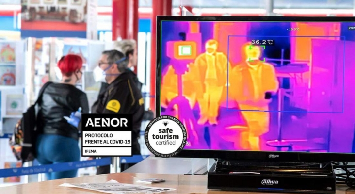 El control de test Covid en Fitur | Foto: IFEMA