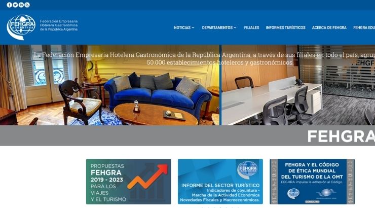 Página Web oficial de FEHGRA