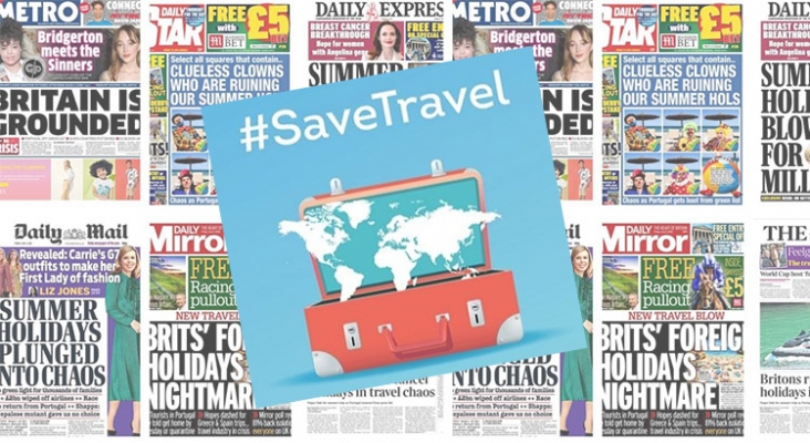 La industria de viajes británica se vuelca en la campaña #SaveTravel