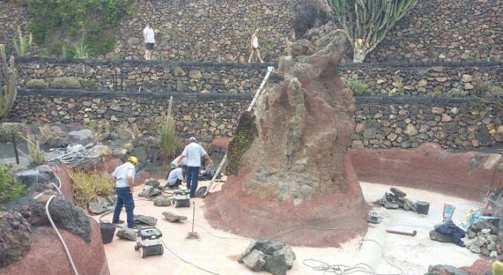 Obras en el Jardín del Cactus