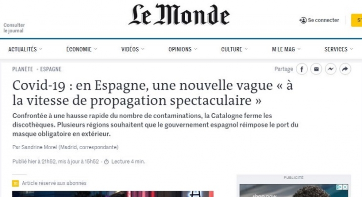 Publicación en Le Monde